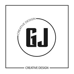 Initial Letter GJ Logo Template Design Vector Illustration