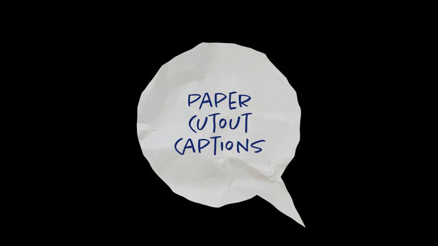 Paper Cutout Caption Box