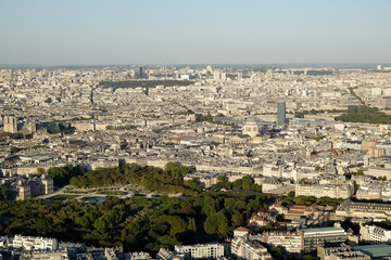 Fototapeta na wymiar View over Paris from Tower Montparnasse