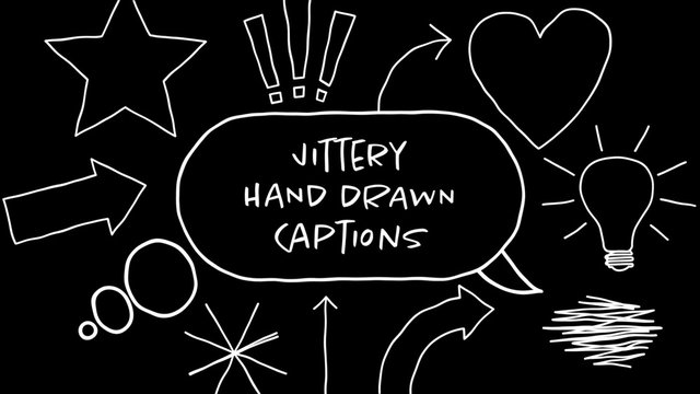 Jittery Hand Drawn Captions