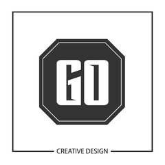 Initial Letter GO Logo Template Design Vector Illustration