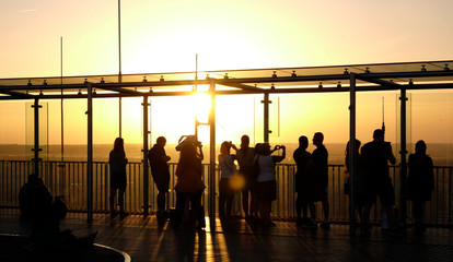 Sunset over Paris from Tower Montparnasse