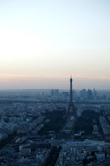 Fototapeta na wymiar View of Eiffel Tower from Tower Montparnasse