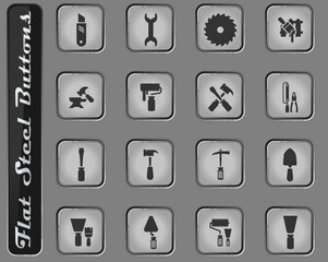 Work tools icons set