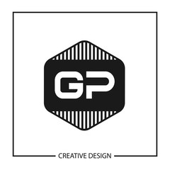 Initial Letter GP Logo Template Design Vector Illustration