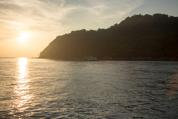 beach with rocks and sky with effects of photography