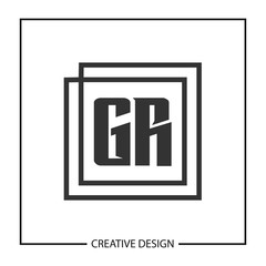 Initial Letter GR Logo Template Design Vector Illustration