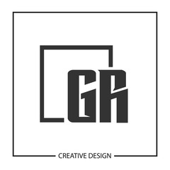 Initial Letter GR Logo Template Design Vector Illustration