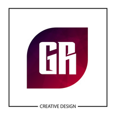 Initial Letter GR Logo Template Design Vector Illustration
