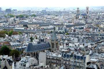Panorama over Paris from Notre Dame