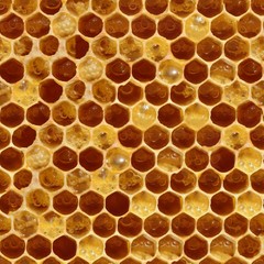 Top view of yellow honeycomb. Seamless honeycomb texture.