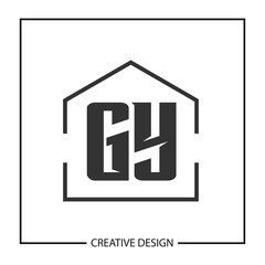 Initial Letter GY Logo Template Design Vector Illustration
