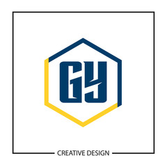 Initial Letter GY Logo Template Design Vector Illustration