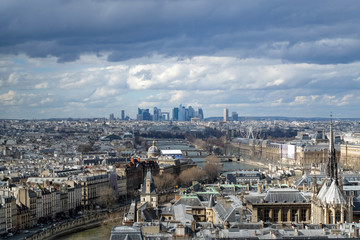 Obraz premium Panorama of Paris from Notre Dame