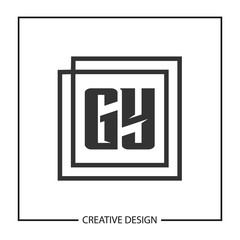 Initial Letter GY Logo Template Design Vector Illustration