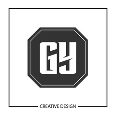 Initial Letter GY Logo Template Design Vector Illustration