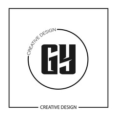 Initial Letter GY Logo Template Design Vector Illustration