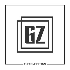 Initial Letter GZ Logo Template Design Vector Illustration