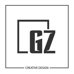 Initial Letter GZ Logo Template Design Vector Illustration