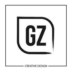 Initial Letter GZ Logo Template Design Vector Illustration