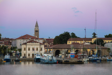 Fototapeta premium View of coastal town (Slovenia)