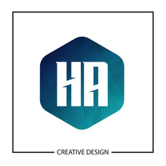 Initial Letter HA Logo Template Design Vector Illustration