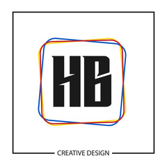 Initial Letter HB Logo Template Design Vector Illustration