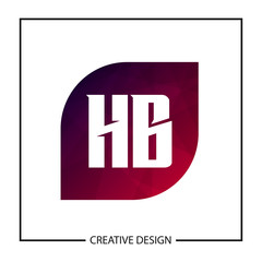 Initial Letter HB Logo Template Design Vector Illustration