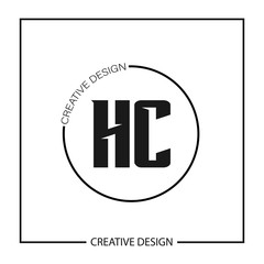 Fototapeta premium Initial Letter HC Logo Template Design Vector Illustration