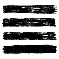 Vector set of hand drawn brush strokes, stains for backdrops. Monochrome design elements set. One color monochrome artistic hand drawn backgrounds.