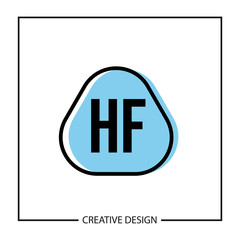 Initial Letter HF Logo Template Design Vector Illustration