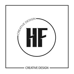 Initial Letter HF Logo Template Design Vector Illustration