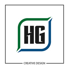 Initial Letter HG Logo Template Design Vector Illustration