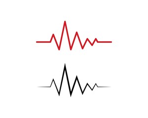 Pulse line ilustration vector