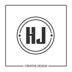 Initial Letter HJ Logo Template Design Vector Illustration