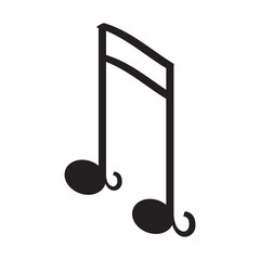 Isolated sixteenth musical note. Vector illustration design
