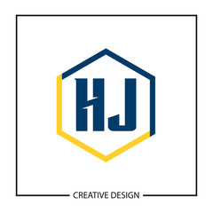 Initial Letter HJ Logo Template Design Vector Illustration