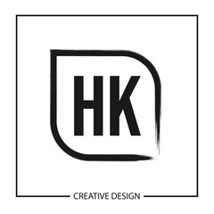 Initial Letter HK Logo Template Design Vector Illustration