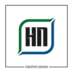 Initial Letter HN Logo template Design Vector Illustration
