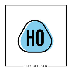 Initial Letter HO Logo template Design Vector Illustration