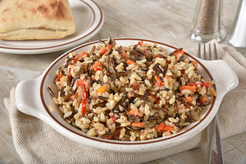 Gourmet wild rice pilaf