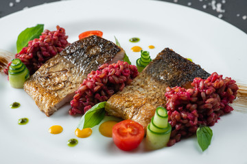 Fried fish on white dish