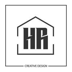 Initial Letter HR Logo template Design Vector Illustration
