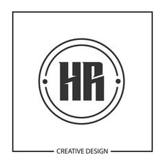 Obraz premium Initial Letter HR Logo template Design Vector Illustration