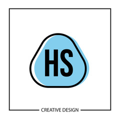 Initial Letter HS Logo template Design Vector Illustration