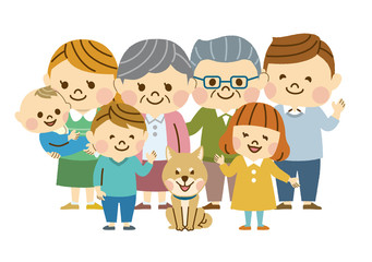 三世代の家族　集合