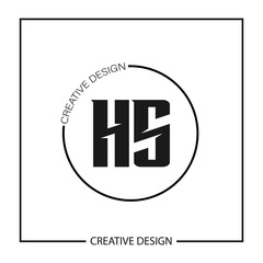Initial Letter HS Logo template Design Vector Illustration
