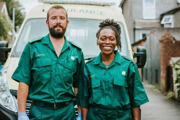 Portrait of a team of paramedics