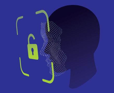 Unlock Face ID Scan Vector