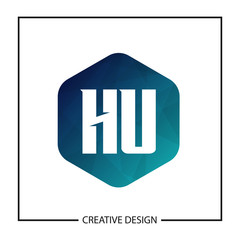 Obraz premium Initial Letter HU Logo template Design Vector Illustration